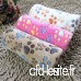 QHGstore Doux chaud Pet Fleece Blanket Bed Mat Pad Cover Coussin Pour Chien Chat Chiot animaux Beige Footprint S - B01K4A8YS0